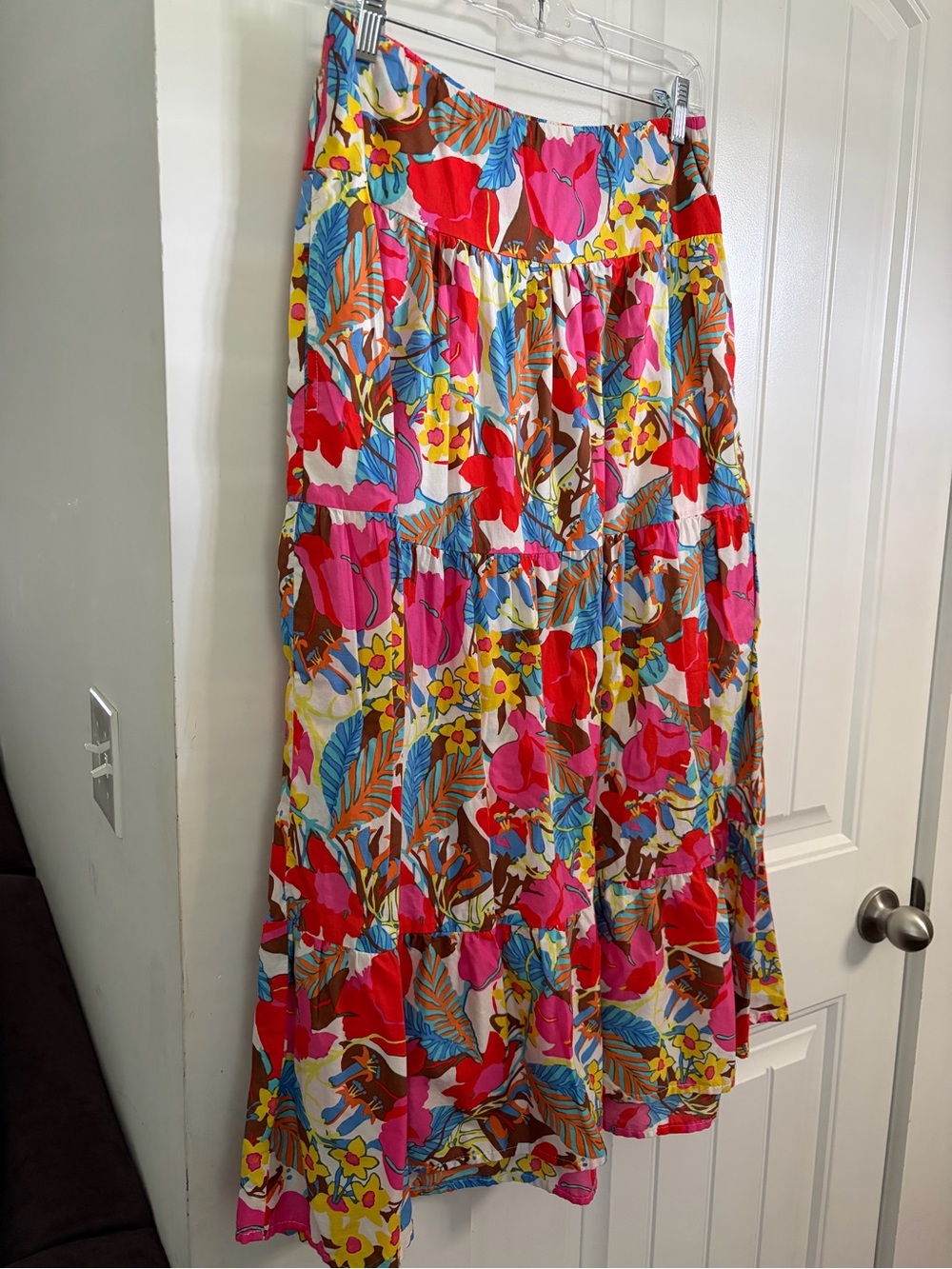 J. McLaughlin S Floral Cotton Maxi Skirt